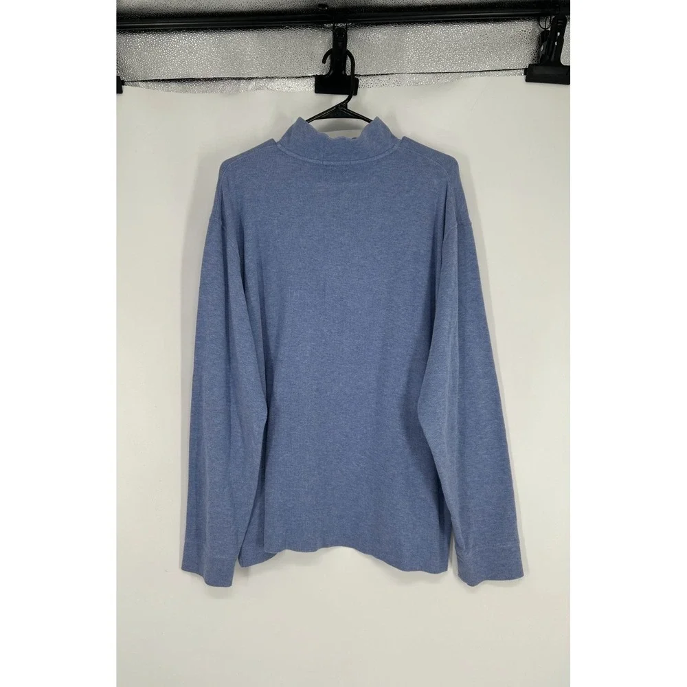 Polo Ralph Lauren Sweater Knit Light Blue Estate‎ Rib Quarter 1/4 Zip Flesh Pony